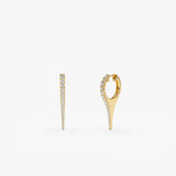 14k Small Diamond Dagger Earrings 14K Gold FERKOS FJ
