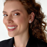 1.45 ctw 14k Marquise Shaped Lab Grown Diamond Floral Studs - Maya Ferkos Fine Jewelry