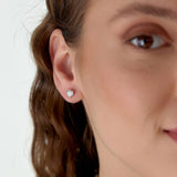 1.50 ctw 14k Martini Setting Round Lab Grown Diamond Studs - Alice Ferkos Fine Jewelry