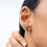 14K Pear Shaped Emerald Stud Earrings Ferkos Fine Jewelry