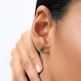 14K Pear Shaped Emerald Stud Earrings Ferkos Fine Jewelry
