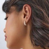 14K Gold Teardrop Diamond Hoop Earrings Ferkos Fine Jewelry