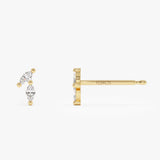 14k Unique Double Marquise Diamond Studs Ferkos Fine Jewelry
