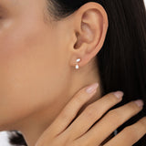 0.50 ctw 14k Mixed Match Dangling Lab Grown Diamond Studs - Kinsley Ferkos Fine Jewelry