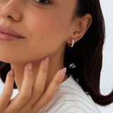 14k Shared Prong Diamond Hoops Ferkos Fine Jewelry