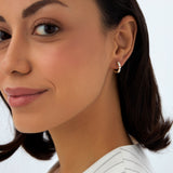 14k Shared Prong Diamond Hoops Ferkos Fine Jewelry