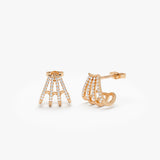 14k Multi Huggie Diamond Earrings Ferkos Fine Jewelry