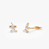 14k Marquise Shaped Diamond Mini Ear Climber Ferkos Fine Jewelry