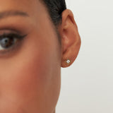 14K Floral Design Diamond Cluster Stud Earrings Ferkos Fine Jewelry