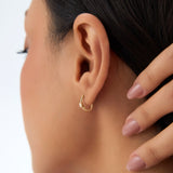 14k Bezel Setting Diamond J Hoops Ferkos Fine Jewelry