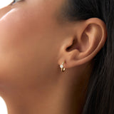 14k Bezel Setting Diamond J Hoops Ferkos Fine Jewelry