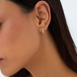14k Double Mini Diamond Hoop Earrings Ferkos Fine Jewelry