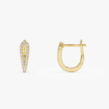 14k Double Mini Diamond Hoop Earrings Ferkos Fine Jewelry