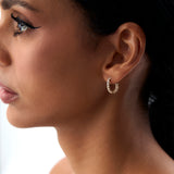 14k Inside Out J Hoop Diamond Earrings Ferkos Fine Jewelry