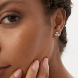 14K Pave Clover Diamond Earrings Ferkos Fine Jewelry