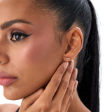 14K Triple Diamond Bar Stud Earrings Ferkos Fine Jewelry