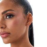 14K Triple Diamond Bar Stud Earrings Ferkos Fine Jewelry