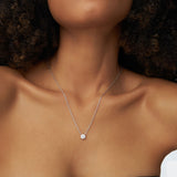 0.50 - 1.00 ctw 14k Bezel Setting Round Diamond Lab Grown Solitaire Necklace - Reina Ferkos Fine Jewelry