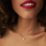 0.50 - 1.00 ctw 14k Bezel Setting Round Diamond Lab Grown Solitaire Necklace - Reina Ferkos Fine Jewelry