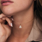 14K Triangle Baguette Diamond Cluster Necklace Ferkos Fine Jewelry