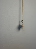 14k Gold Diamond and Ruby Flower Charm