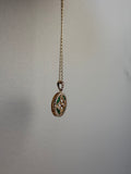 14k Gold Emerald and Diamond Floral Design Necklace