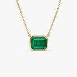14k 1.50 - 2.20 Ctw Octagon Cut Bezel Setting Necklace 14k Gold Ferkos Fine Jewelry