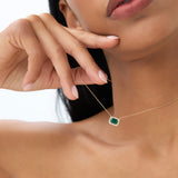 14k 1.00 Ctw Octagon Emerald in Diamond Halo Setting Ferkos Fine Jewelry