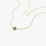 14k Emerald Clover Beaded Necklace Ferkos Fine Jewelry