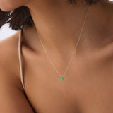 14k Emerald Clover Beaded Necklace Ferkos Fine Jewelry