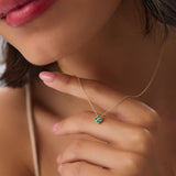 14k Emerald Clover Beaded Necklace Ferkos Fine Jewelry