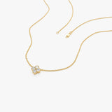 14k Diamond Clover Beaded Necklace Ferkos Fine Jewelry