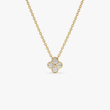 14k Diamond Clover Beaded Necklace 14k Gold Ferkos Fine Jewelry