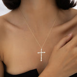 1.25 ctw 14k Mixed Shape Lab Grown Diamond Cross - Iris Ferkos Fine Jewelry