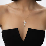 1.25 ctw 14k Mixed Shape Lab Grown Diamond Cross - Iris Ferkos Fine Jewelry