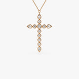 1.25 ctw 14k Mixed Shape Lab Grown Diamond Cross - Iris Ferkos Fine Jewelry