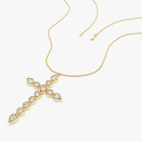 1.25 ctw 14k Mixed Shape Lab Grown Diamond Cross - Iris Ferkos Fine Jewelry