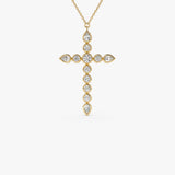 1.25 ctw 14k Mixed Shape Lab Grown Diamond Cross - Iris 14k Gold Ferkos Fine Jewelry