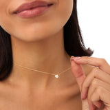 14k Cluster Flower Diamond Necklace Ferkos Fine Jewelry