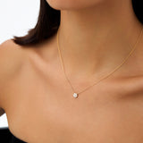 14k Cluster Flower Diamond Necklace Ferkos Fine Jewelry