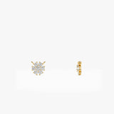 14k Cluster Flower Diamond Necklace Ferkos Fine Jewelry