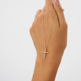 14k Single Shared Prong Diamond Cross Ferkos Fine Jewelry