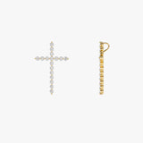 14k Single Shared Prong Diamond Cross Ferkos Fine Jewelry