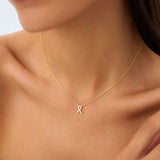 14k Diamond Ribbon Necklace Ferkos Fine Jewelry