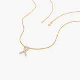 14k Diamond Ribbon Necklace Ferkos Fine Jewelry