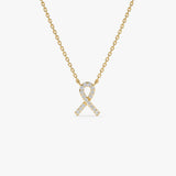 14k Diamond Ribbon Necklace 14k Gold Ferkos Fine Jewelry