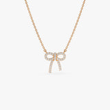 14k Diamond Bow Necklace Ferkos Fine Jewelry