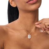 14K Baguette Diamond Dog Tag Pendant Ferkos Fine Jewelry