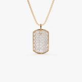 14K Baguette Diamond Dog Tag Pendant Ferkos Fine Jewelry