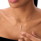 14K Tapered Diamond Bar Necklace Ferkos Fine Jewelry